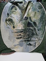 Al Agnew Big Mouth Bass Wall Art Tapestry Throw Rug 45x54” Man Cave Item - £14.78 GBP