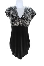 Mixxology Junior Halter Back Dress Size M Black/White - £14.19 GBP