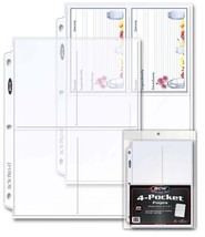 Pack of 20 PRO 4-POCKET PHOTO PAGE (1-PRO4T-20) - £7.78 GBP