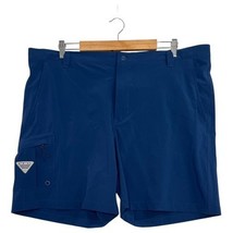 Columbia PFG Shorts Mens 42 Blue Fishing Performance Omni Shade Quick Dr... - $26.72