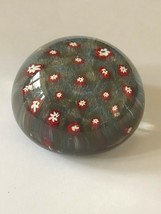 Vintage signed  Murano Italy Glass Millefiori Paperweight - presse papier. - £74.63 GBP