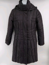 Calvin Klein Long Black Duck Down Quilted Puffer Winter Coat Women&#39;s XS - $49.45