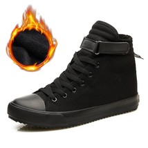 New Winter Shoes Men Winter Boots High top Sneakers Warm  Shoes Canvas Casual Me - £40.63 GBP
