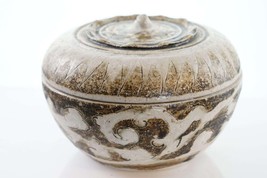 Large 15th/16th Century Thai Sawankhalok Kiln Condiment Jar with Lid - $386.10