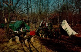 Virginia SKY-LINE POSTCARD-BOY Scouts Camping, Shenandoah National Park, Va BK56 - £4.15 GBP