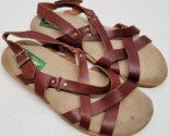 Vintage Beachcomber Leather Sandals Made In Italy Women&#39;s Size 8D (Wide) - £30.02 GBP