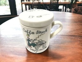 Vintage Lego Japan Coffee Break Mug With Lid Back to Work Personal Property Of - £18.69 GBP