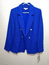 Nanette Lepore SURF THE WEB Blue blazer with pearl buttons SZ 8 NEW - £133.02 GBP
