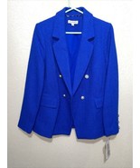 Nanette Lepore SURF THE WEB Blue blazer with pearl buttons SZ 8 NEW - £130.96 GBP