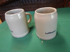 Great Collectible Set of 2 LUFTHANSA Beer Mugs - £11.52 GBP