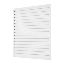 4 x 4 ft Slat Wall Paneling PVC White Garage Slatwall with Modular Design - £123.88 GBP