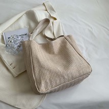 Casual Large Capacity Handmade Woven Handbags Summer Fashion Straw Women Shoulde - £22.54 GBP