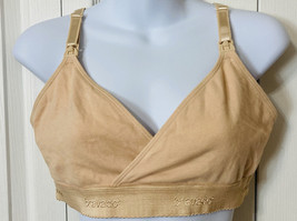 Nursing Maternity Bra Sz M Lined Adjustable Straps Beige Comfortable Bravadol  - £7.09 GBP