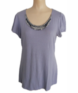 MAURICE&#39;S  Faux Pearl-Embellished Neckline Lavender Tank Top Sz L - $6.77 CAD