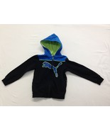 Puma  Boys   (6) Long Sleeve Cotton Dark Blue /Light Blue Cat Logo Hoodie - $13.75