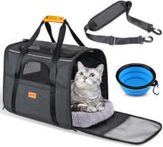 Cat Carrier - Soft Sided Cat Carrier Large for Big Medium Cats and Puppy up to 1 - £59.92 GBP