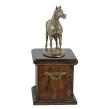 Urn for horse ashes with a standing statue - Arabian horse, ART-DOG - £196.09 GBP