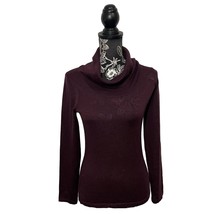 Brunella Gori Extra Fine Merino Wool Cowl Neck Sweater Burgundy - Size M... - $28.06
