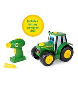 John Deere 46655TSC2 Build-A-Johnny Tractor Toy with Drill and Bit, Green - $58.05