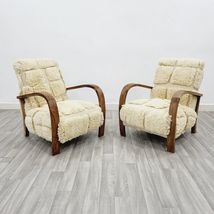 Vintage Mid Century Modern Armchair in walnut wood .  - £617.44 GBP