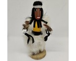 Native American Navajo Handmade Painted Wood 8&quot; Medicine Man - £37.82 GBP