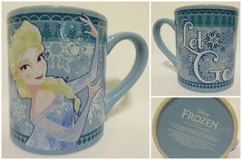 DISNEY Frozen Let It Go Ceramic Mug Coffee Tea 14 OZ Ounce Blue Purple - £6.71 GBP