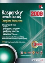 Kapersky Internet Security 2009 3 Users New Sealed NO RETURNS - £6.74 GBP