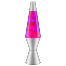 Lava® Lamp 14.5&#39;&#39; Pink Wax Purple Liquid Silver Base Decor Lamp Schylling NEW - £29.46 GBP