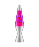 Lava® Lamp 14.5&#39;&#39; Pink Wax Purple Liquid Silver Base Decor Lamp Schyllin... - £29.17 GBP