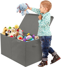 Toy Chest w/ Flip-Top Lid, Kids Collapsible Storage for Nursery &amp; Playro... - £37.79 GBP