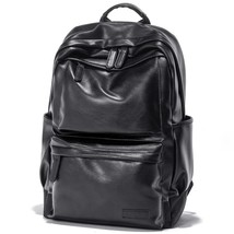 2023 Waterproof 15.6 Inch Laptop Backpack Men Leather Backpa for Teenager Travel - £139.62 GBP