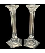 Pair Of Riedel Crystal Pentagon 8” Candle Holder Candlestick Clear Glass... - $62.13 CAD