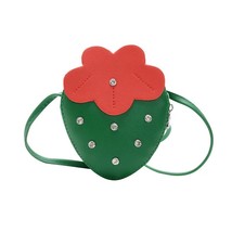 Cute  Strawberry Girls Coin Purse PU Leather Children Mini  Crossbody Bags Fashi - £93.05 GBP