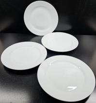 4 The Cellar Whiteware Basics Dinner Plates Set Macy&#39;s Exclusive Smooth Dish Lot - £47.21 GBP