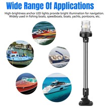 24&quot; Marine Boat Yacht Led Navigation Light Fold Down Anchor Stern Pole Lamp 2Nm - £41.60 GBP