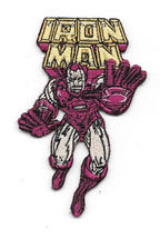 Marvel Comics Iron Man Running with Name Logo Embroidered Patch, NEW UNWORN - £6.16 GBP