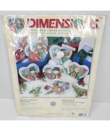 Dimensions Cross Stitch Kit SNOWMEN HEARTS ORNAMENTS Set of 6 Christmas ... - £22.72 GBP