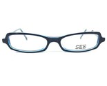 See Petite Brille Rahmen 5117 C.K2 Klar Blau Cat Eye Rechteckig 49-15-140 - $83.79
