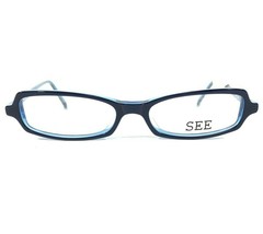 See Petite Brille Rahmen 5117 C.K2 Klar Blau Cat Eye Rechteckig 49-15-140 - £66.96 GBP