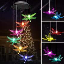 Mother&#39;s Day Gifts for Mom from Daughter Son, Dragonfly Solar Wind Chimes for ou - £18.25 GBP