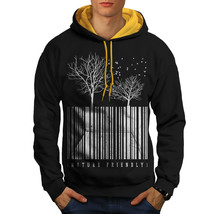 Wellcoda Nature Friendly Code Mens Contrast Hoodie, Tree Casual Jumper - £31.46 GBP