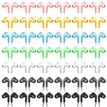 50 Pack Bulk Earbud Headphones With Mic Assorted Colors Student In Ear Earbuds C - £35.33 GBP