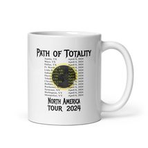 Path Of Totality 2024 Total Solar Eclipse Mug Concert Themed With Major Cities - £13.32 GBP+
