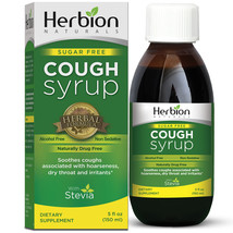 Herbion Naturals Sugar Free Cough Syrup with Stevia, 5 FL Oz - Pack of 1 - £9.95 GBP
