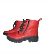 ARA High Soft Dover Rubin Red Leather Ankle Boots Women 5.5 Lace Up Side... - $700.75 MXN
