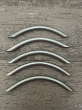 LOT of 5 Curved 6&quot; Arch Cabinet Pulls Brushed Satin Nickel VG+ Used Cond... - $12.00