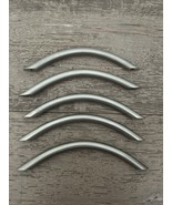 LOT of 5 Curved 6&quot; Arch Cabinet Pulls Brushed Satin Nickel VG+ Used Cond... - $12.00