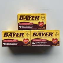 Bayer Genuine Aspirin 325mg 100 Coated Tablet EXP 02/24 3 Pack - $21.11