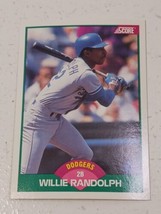 Willie Randolph Los Angeles Dodgers 1989 Score Card #41T - £0.78 GBP