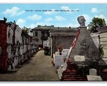 Vecchio Cimitero st Louis Nuovo Orleans Louisiana La Unp Lino Cartolina Z1 - $3.36